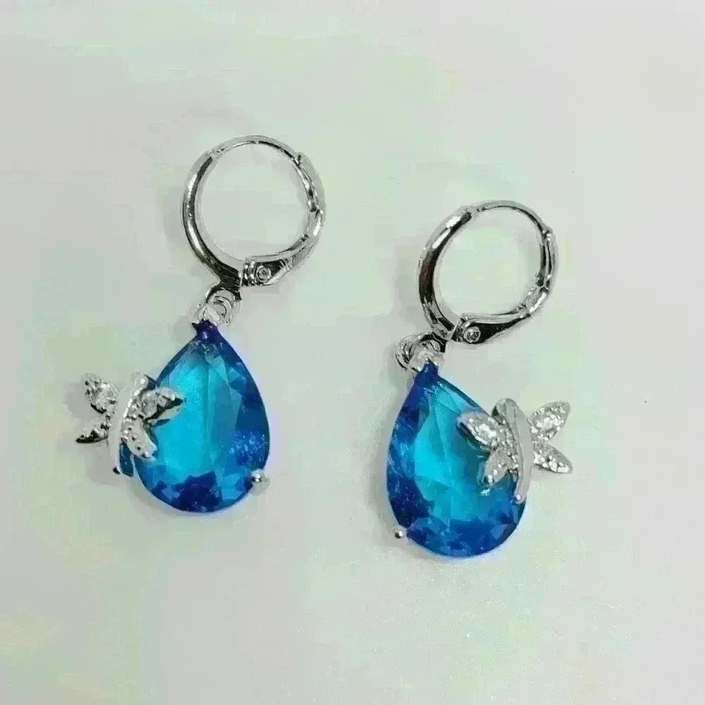 NWOT Stamped 925 Sterling Silver Austrian Crystal CZ Butterfly Jewelry S… - Picture 2 of 10